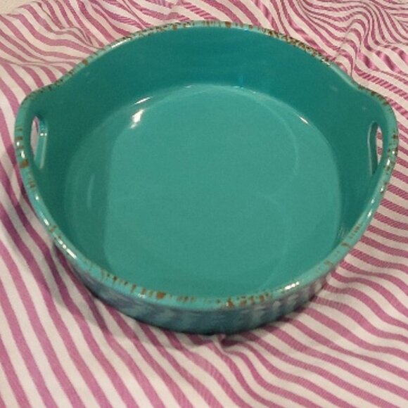Blue Jean Chef Aaron Sanchez Green Distressed Ceramic Serving Bowl - Picture 1 of 7